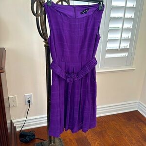 Nannette Lapore purple dress with detachable elastic belt of same fabric.
